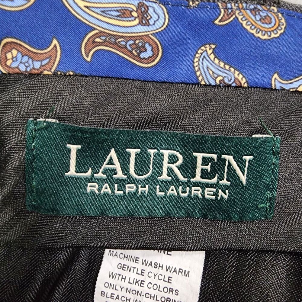 Lauren Ralph Lauren Men's Dress Slacks 36x30 Charcoal Gray Flat Front Classic - Picture 7 of 13